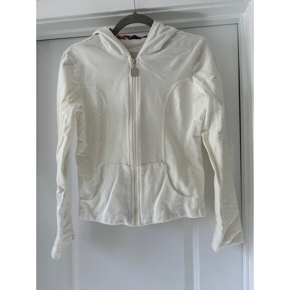 Nilla Shields Y2K Vintage Floral Mid Rise Jacket Hoodie Full Zip Women's Medium - Picture 1 of 6